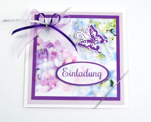 5x Einladungskarten "Hortensien"zum Geburtstag/Hochzeit/Konfirmation/Kommunion/Jubiläum usw. in lila-flieder-tönen *Handmade* 5x Einladungskarten "Hortensien"zum Geburtstag/Hochzeit/Konfirmation/Kommunion/Jubiläum usw. in lila-flieder-tönen *Handmade* von Unbekannt