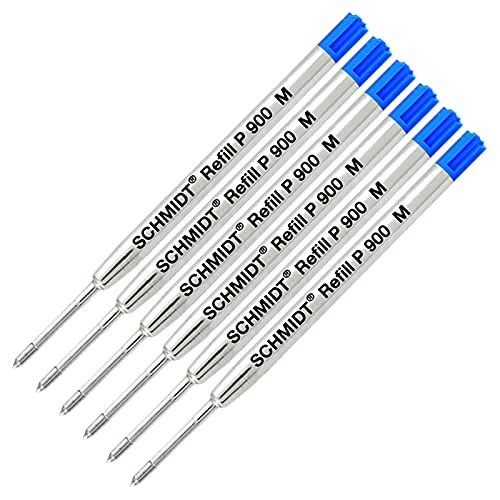 Schmidt P900 Parker Style Kugelschreiber-Mine Medium Point - 6 Count Tintenblau von Unbekannt