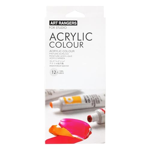 Acrylfarbe Karton, 12 verschiedene Farben, 12 ml Tube von Unbekannt