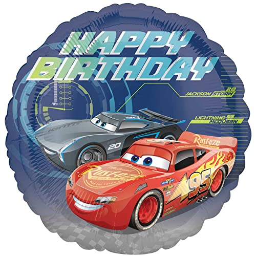 Amscan 3536601 Sd-C:Cars3 Happy Birthday, Blau von amscan