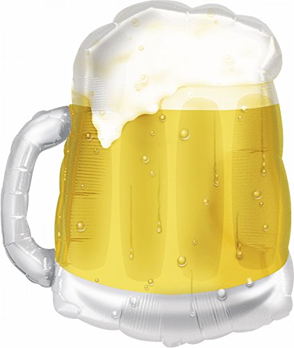 Amscan 07256 02 - Super Shape Bierkrug, Größe 50 x 58 cm, Volumen 40 Liter, Heliumballon von amscan