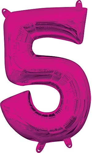 Anagram Ball Foil 16 ""-40 cm Nummer 5 Magenta, 7A3824111 Anagram Ball Foil 16 ""-40 cm Nummer 5 Magenta, 7A3824111 von amscan