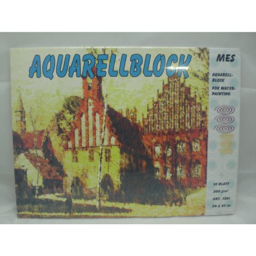 Aquarellpapier Aquarellblock ca. A4 24x32 cm 10 Blatt 300g/qm von Unbekannt