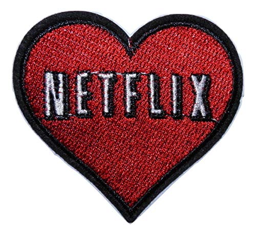 Aufnäher zum Aufbügeln, bestickt mit Herz Netflix von Unbekannt