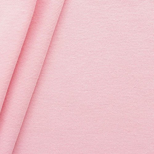 STOFFKONTOR Baumwoll Bündchenstoff glatt - Schlauchware - Meterware, baby-rosa - zum Nähen von Sweatshirts, Kleidern uvm. von STOFF KONTOR