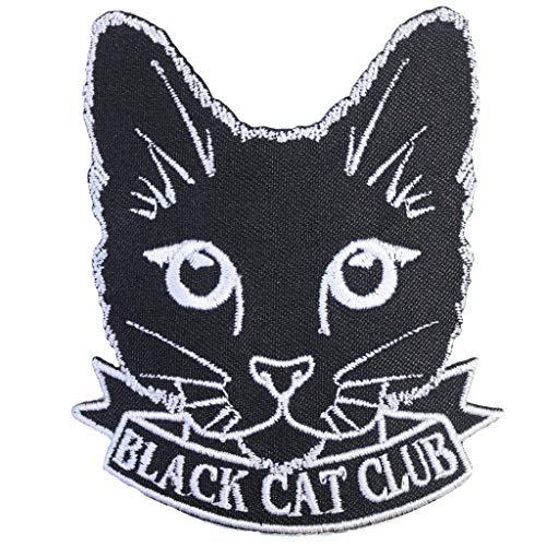 Black cat club - Aufnäher, Größe: 8 x 8,5 cm von Unbekannt
