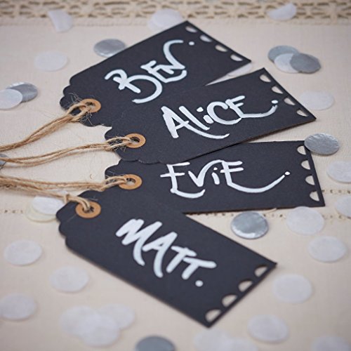 Blanko Tafel Anhänger im Vintage Look - 10 Stück pro Pack - ideal zum Anbringen an Gastgeschenke für Ihre Hochzeit, Taufe, Konfirmation oder Kommunion - beschreibbar mit Tafelstiften von Unbekannt