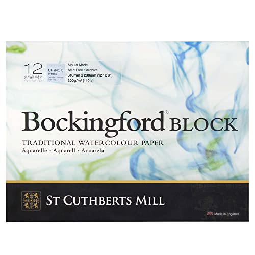 Bockingford 300gsm Block 12" x 9" (23 x 31cm) NOT von Bockingford