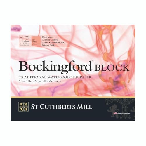 Bockingford Aquarellblock, 300 g, 228 x 305 mm, Heißpresse von Bockingford