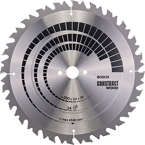 Bosch Professional 1x Kreissägeblatt Construct Wood (für Holz, Sägeblatt Ø 350 x 30 x 3,2 mm, 24 Zähne, Zubehör Kreissäge) von Unbekannt