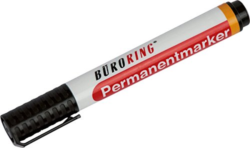 Büroring Permanentmarker, schwarz, Rundspitze 1,5-3mm von Unbekannt