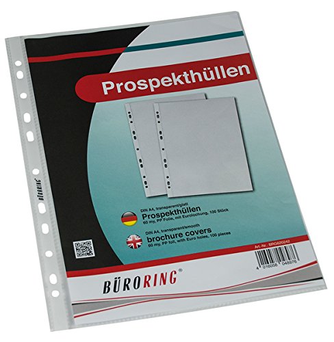 Büroring Prospekthülle A4 PP-Folie 60my glatt, glasklar Büroring Prospekthülle A4 PP-Folie 60my glatt, glasklar von Unbekannt
