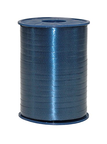 C.E. PATTBERG Geschenkband dunkelblau, 250 Meter Ringelband 10 mm zum Basteln, Dekorieren & Verpacken von Geschenken zu jedem Anlass von PRÄSENT