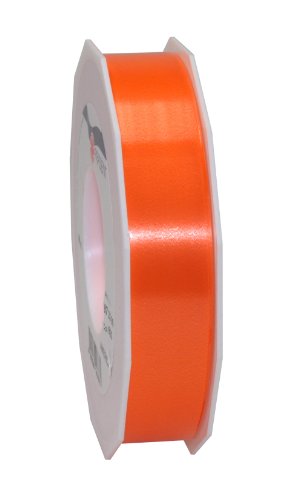C.E. PATTBERG Geschenkband orange, 91 Meter Ringelband 25 mm zum Basteln, Dekorieren & Verpacken von Geschenken zu jedem Anlass von Morex Ribbon