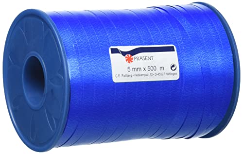 C.E. PATTBERG Geschenkband royalblau, 500 Meter Ringelband 5 mm zum Basteln, Dekorieren & Verpacken von Geschenken zu jedem Anlass C.E. PATTBERG Geschenkband royalblau, 500 Meter Ringelband 5 mm zum Basteln, Dekorieren & Verpacken von Geschenken zu jedem Anlass von PRÄSENT