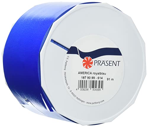 Präsent 90 mm 91 m AMERICA - Ringelband, royalblau von PRÄSENT
