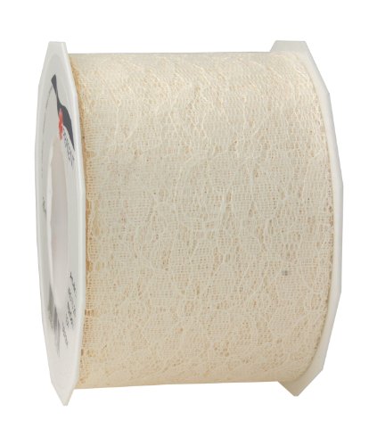 C.E. Pattberg Derby Dekorationsband créme, 25 m Geschenkband aus Spitze, 72 mm Breite, Schleifenband zum Dekorieren & Basteln, zum Einpacken für Geschenke C.E. Pattberg Derby Dekorationsband créme, 25 m Geschenkband aus Spitze, 72 mm Breite, Schleifenband zum Dekorieren & Basteln, zum Einpacken für Geschenke von PRÄSENT