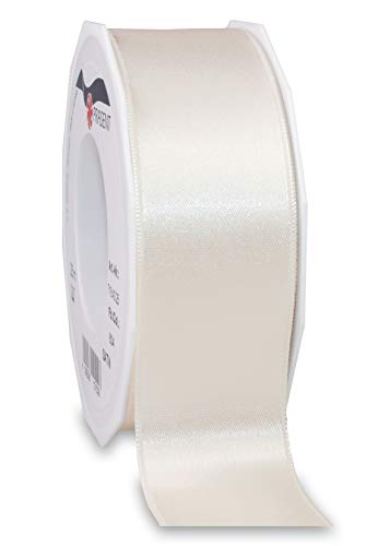 Präsent C.E. Pattberg Satin Elfenbein, 25 m Satinband zum Einpacken von Geschenken, 40 mm Breite, Geschenkband zum Dekorieren & Basteln, Dekoband, Anlass Präsent C.E. Pattberg Satin Elfenbein, 25 m Satinband zum Einpacken von Geschenken, 40 mm Breite, Geschenkband zum Dekorieren & Basteln, Dekoband, Anlass von PRÄSENT