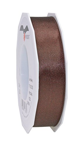 Präsent C.E. Pattberg Satin Espresso, 25 m Satinband zum Einpacken von Geschenken, 25 mm Breite, Geschenkband zum Dekorieren & Basteln, Dekoband, Anlass von PRÄSENT