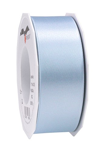 Präsent C.E. Pattberg Satin hellblau, 25 m Satinband zum Einpacken von Geschenken, 40 mm Breite, Geschenkband zum Dekorieren & Basteln, Dekoband, Anlass von PRÄSENT