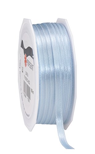 Präsent C.E. Pattberg Satin hellblau, 50 m Satinband zum Einpacken von Geschenken, 6 mm Breite, Geschenkband zum Dekorieren & Basteln, Dekoband, Anlass von PRÄSENT