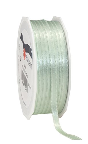 PRÄSENT C.E. Pattberg Satin mintgrün, 50 m Satinband zum Einpacken von Geschenken, 6 mm Breite, Geschenkband zum Dekorieren & Basteln, Dekoband, Anlass von PRÄSENT