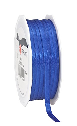 Präsent C.E. Pattberg Satin Royalblau, 50 m Satinband zum Einpacken von Geschenken, 6 mm Breite, Geschenkband zum Dekorieren & Basteln, Dekoband, Anlass von Präsent