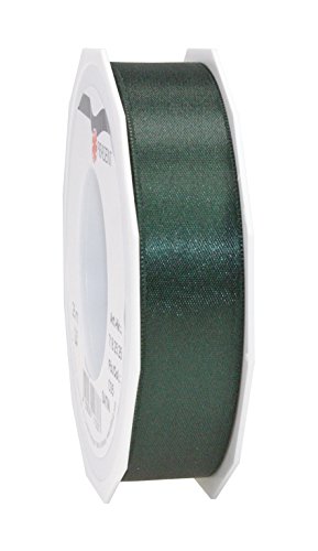 Präsent C.E. Pattberg Satin tannengrün, 25 m Satinband zum Einpacken von Geschenken, 25 mm Breite, Geschenkband zum Dekorieren & Basteln, Dekoband, Anlass von PRÄSENT
