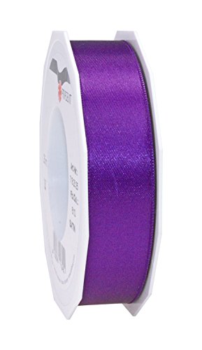 PRÄSENT C.E. Pattberg Satin violett, 25 m Satinband zum Einpacken von Geschenken, 25 mm Breite, Geschenkband zum Dekorieren & Basteln, Dekoband, Anlass von PRÄSENT