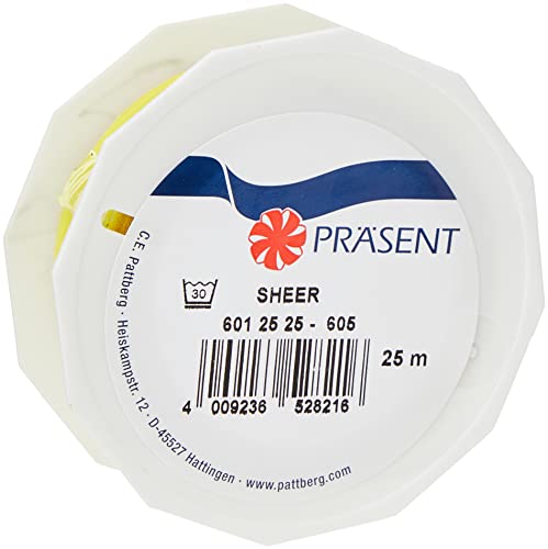 Präsent C.E. Pattberg Sheer Organzaband gelb, 25 m Geschenkband zum Einpacken von Geschenken, 25 mm Breite, Zubehör zum Dekorieren & Basteln, Dekoband Präsent C.E. Pattberg Sheer Organzaband gelb, 25 m Geschenkband zum Einpacken von Geschenken, 25 mm Breite, Zubehör zum Dekorieren & Basteln, Dekoband von Präsent
