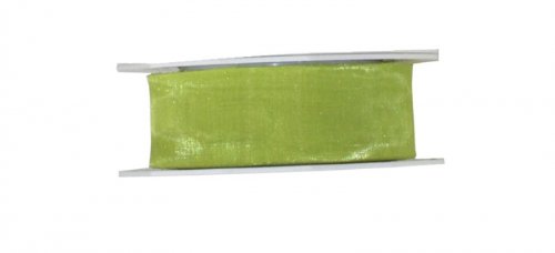 PRÄSENT C.E. Pattberg Sheer Organzaband Limette (grün), 25 m Geschenkband zum Einpacken von Geschenken, 40 mm Breite, Zubehör zum Dekorieren & Basteln, Dekoband von PRÄSENT
