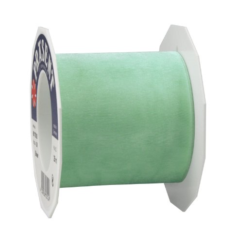 Präsent C.E. Pattberg Sheer Organzaband mintgrün, 25 m Geschenkband zum Einpacken von Geschenken, 72 mm Breite, Zubehör zum Dekorieren & Basteln, Dekoband von PRÄSENT
