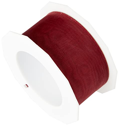 Präsent C.E. Pattberg Sheer Organzaband rubinrot, 25 m Geschenkband zum Einpacken von Geschenken, 40 mm Breite, Zubehör zum Dekorieren & Basteln, Dekoband von PRÄSENT