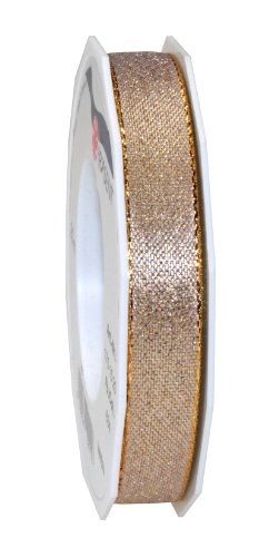 Präsent C.E. Pattberg Wien Geschenkband Gold, 20 m Geschenkband zum Einpacken, 15 mm Breite, Zubehör zum Dekorieren & Basteln, Dekoband für Geschenke von Präsent