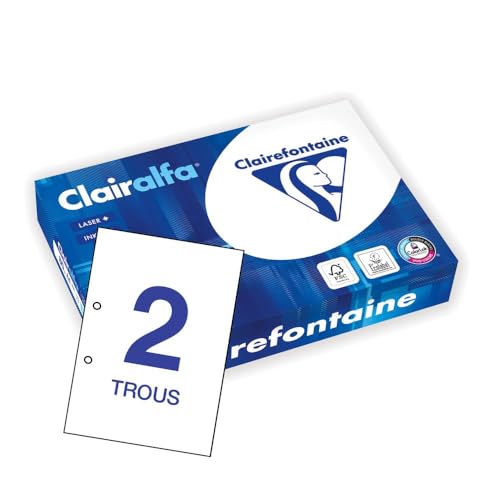 Clairalfa 5 Stück Kopierpapier 500 Blatt Papier perforiert 2 Löcher 80 g A4 210 x 297 mm weiß PEFC zertifiziertes Clairalfa 5 Stück Kopierpapier 500 Blatt Papier perforiert 2 Löcher 80 g A4 210 x 297 mm weiß PEFC zertifiziertes von Unbekannt