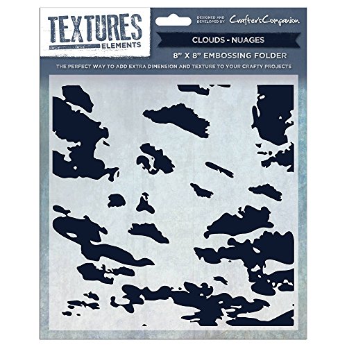 Crafter's Companion - Prägeschablone mit Wolken aus der Reihe Textures Elements, Blau, 8 x 8 Zoll von Crafter's Companion