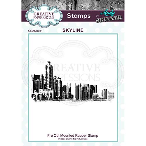 Creative Expressions Vorgeschnittene Gummistempel Skyline 3.6 In X 1.8 In klare Stempel für Acrylblöcke, DIY-Basteln, Bullet Journal, Bastelset, Stempelset, Kunst, Handwerk von Unbekannt