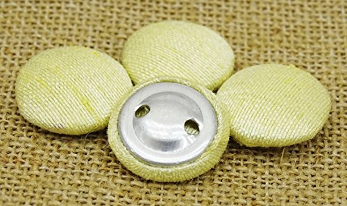 Creme Farbe Poly Dupion Stoff Tuch bedeckt Nähen Scrapbooking 2 Löcher Craft Button - Packung mit 12 Stück von Unbekannt