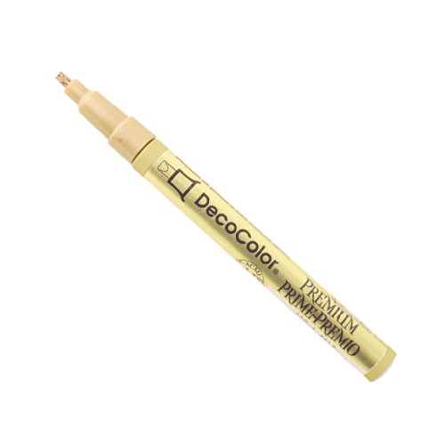 DecoColor Premium Oil Based Paint Marker Carded-2mm Leafing Tip Gold von Uchida