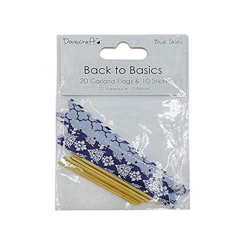Dovecraft Back to Basics Blue Skies Flaggen, 20 Flaggen, 10 Stoecke, Mehrfarben Dovecraft Back to Basics Blue Skies Flaggen, 20 Flaggen, 10 Stoecke, Mehrfarben von Dovecraft