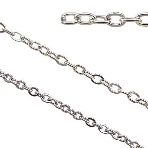 Coiris 10 m lange Edelstahl-Kabelgliederkette, geeignet für Schmuckherstellung und DIY (SC-1025-B) Coiris 10 m lange Edelstahl-Kabelgliederkette, geeignet für Schmuckherstellung und DIY (SC-1025-B) von Belle