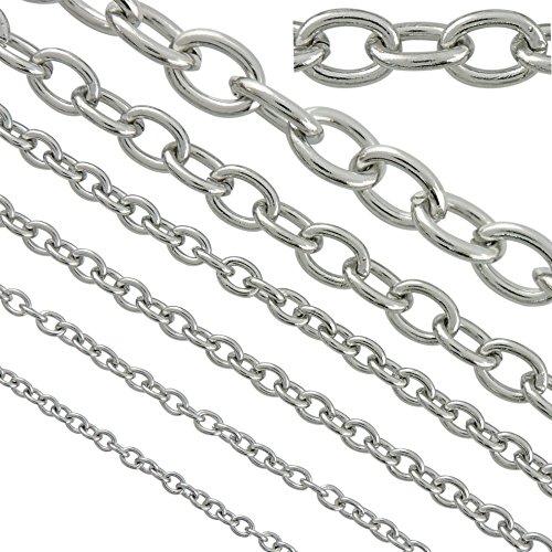 Rolo-Kabelketten aus Edelstahl, 3 mm breit, für Schmuckherstellung und Heimwerker (SC-1027-C) Rolo-Kabelketten aus Edelstahl, 3 mm breit, für Schmuckherstellung und Heimwerker (SC-1027-C) von Coiris