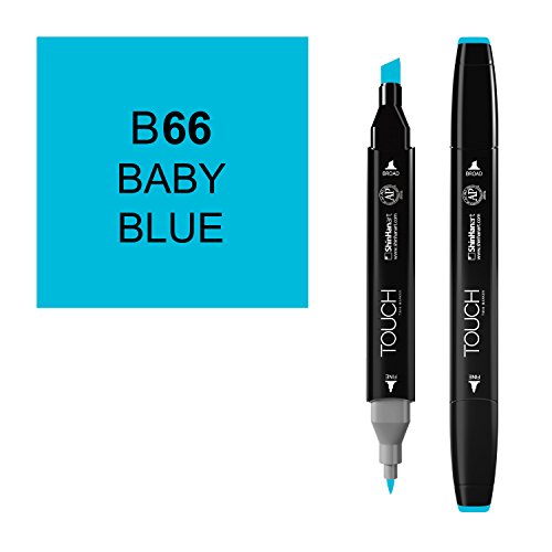 Filzstift Touch 66 Doppelspitz Baby Blue 1,5-6mm/1mm von Unbekannt