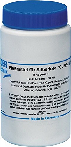 Flussmittel f.Silberlote Paste CuFe Nr.1 DIN/EN 10, Wirktemperatur : 250 g, Inhalt : 500-800 °C von Unbekannt