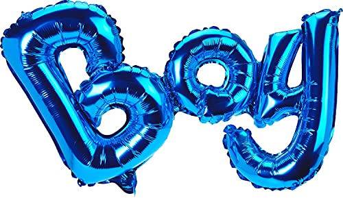 Folienballon Ballon Partydeko Schriftzug BOY Blau Baby Party Geburt Deko Luftballon Raumdeko von Unbekannt