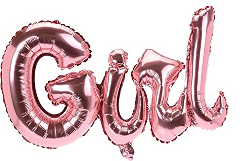 Folienballon Ballon Partydeko Schriftzug GIRL Rosa Baby Party Geburt Deko Luftballon Raumdeko von Unbekannt