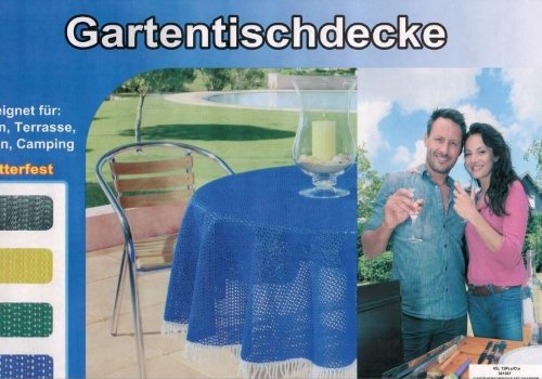 Gartentischdecke Tischdecke Antirutschmatte Decke 110x140 cm, Farbe:Gelb von Unbekannt