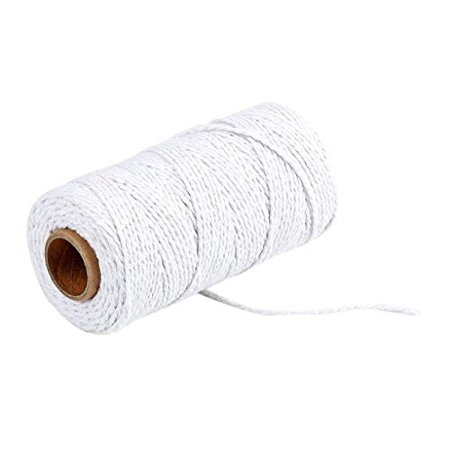 Gedrehtes Baumwollseil, Makramee, 2 mm x 100 Seile, für Handwerk, Handwerk, weißes Makramee, sehr praktisch und beliebt von Unbekannt