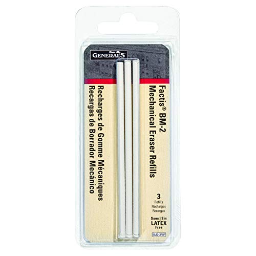General Pencil CO. GPBM2-3RBP Factis Kugelschreiberminen, 3 Stück, kariert, 1 Stück, Weiß von Darice
