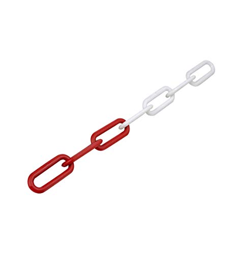 Gliederkette aus Kunststoff, stabile Absperrkette, rot-weiß, 25 m, Ø 8 mm Gliederkette aus Kunststoff, stabile Absperrkette, rot-weiß, 25 m, Ø 8 mm von Unbekannt